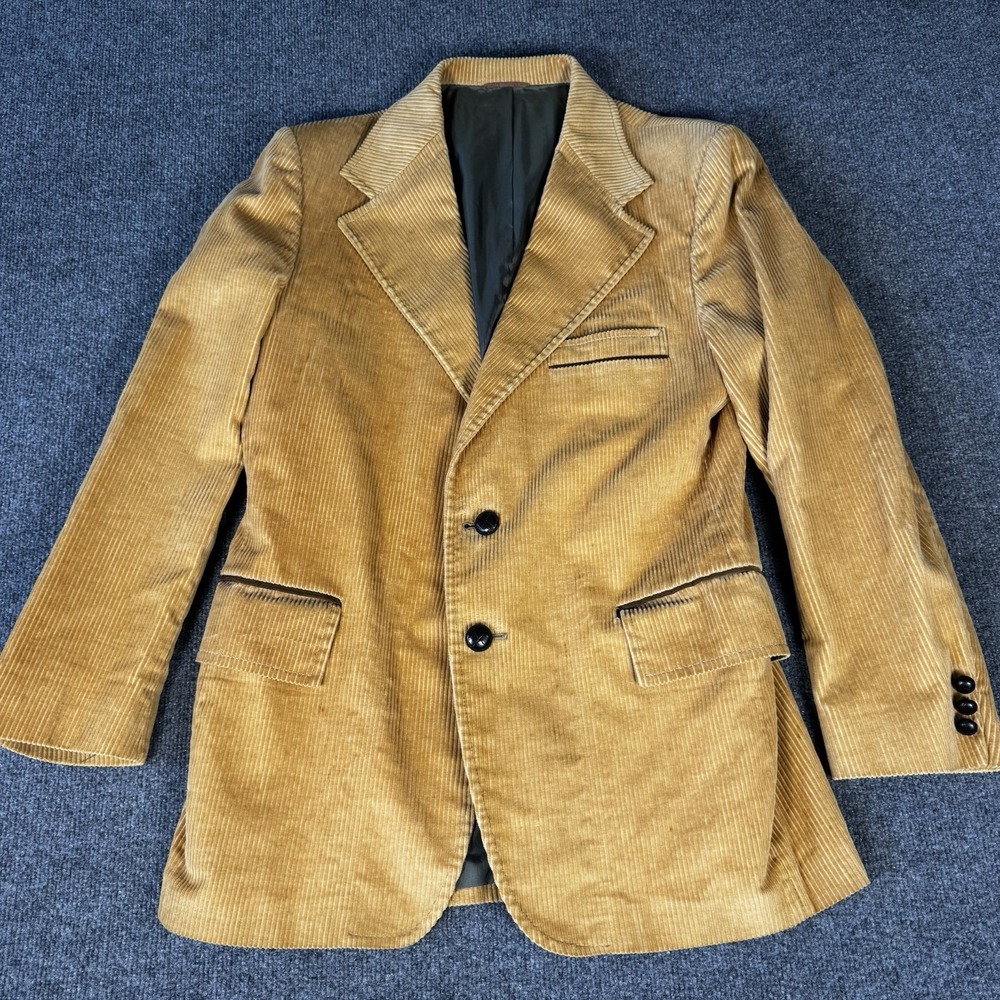 Vintage JC Penny Corduroy 2‎ Button 70s Sports Blazer Jacket Coat 40